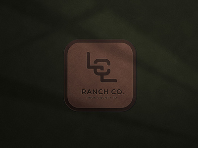 LCL Ranch Co. Coaster Mockup coaster mockup lcl ranch logo design monogram coaster monogram logo monogram logo design monogram logo designer ranch logo