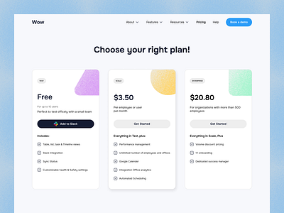 Saas - Pricing page agency branding color dailyui design figma landing page lighttheme plan price price pricing pricing page saas ui uiux visualdesign webdesign website webui