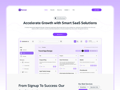 SaaS Sales Management Landing Page UI Design management management design product design saas saas design ui ui design uiux