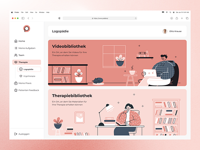 Dashboard | Speech therapy platform | Palabra bento grid dashboard decktop illustrations medicine pink rads speech therapy therapy ui ux