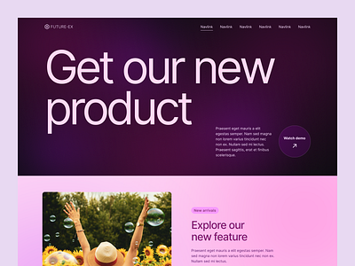 Landing page concept branding design graphic design modern ui ux webdesign