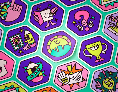 Inkygoodness Community Badges awards badge badge design badges character design digital art digital illustration icon icon design icons illustration procreate slaps sticker sticker art sticker design sticker packs stickers ui vector