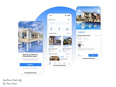 Real Estate Mobile App app buying design figmza mobile app property real estate selling ui ux