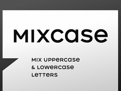 Mixcase - Mixed Case Font alphabet design display future futuristic headline letter logo font logotype minimalist mixcase mixed case font mixed case poster sans serif title typeface typography vector