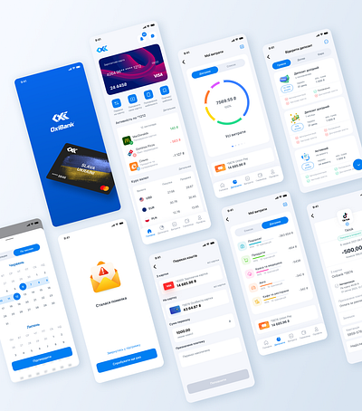 OXI Bank online banking app IOS Android android banking clean ui design system finance fintech ios mobile app mobile ui payments product design ui uiux ux research