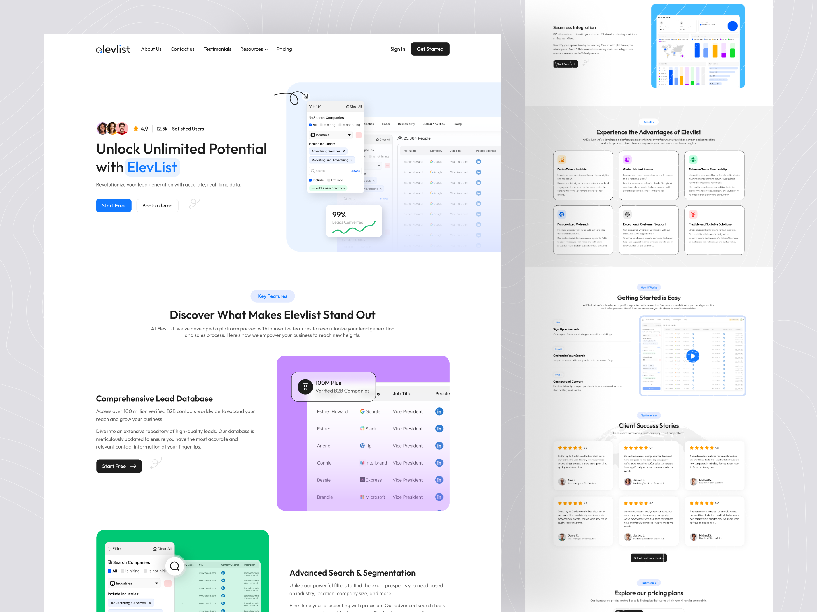 Example of Modern Website UI/UX Design