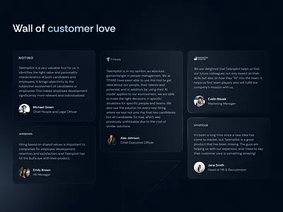 Teststamonials Section for Tech Startup branding design graphic design startup testamonials ui ux