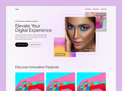 Landing page concept branding design graphic design modern ui ux webdesign