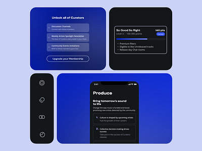 Curators App - Details app cards components design details gamification icons paywall ui ux