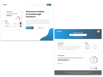 Intakely - AI Powered Legal Assistance dailyui design ui ui ux ux