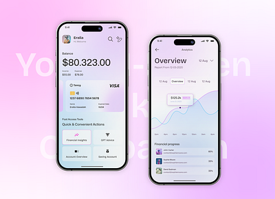 GPT AI Banking App ai app branding design ui ui kit uiux