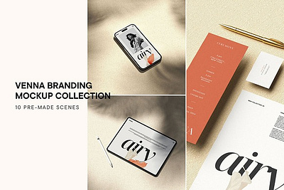 Venna Branding Mockup Collection a4 mockup a5 mockup branding branding mockup business card mockup card mockup device mockup invitation mockup ipad mockup iphone mockup minimal mockup minimalist paper mockup poster mockup venna branding mockup collection