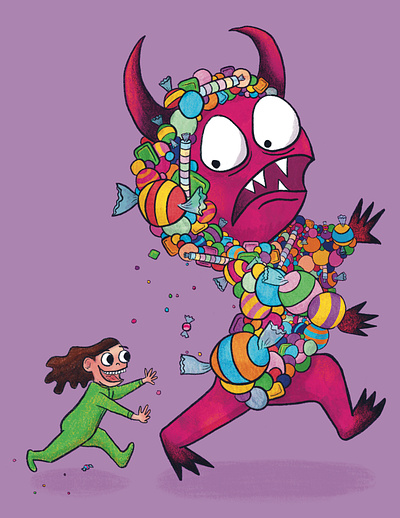 Candy Monster childrens books illustration kid lit