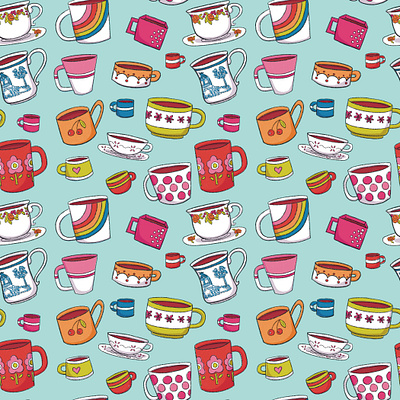 Mugs, Mugs, Mugs design illustration pattern design