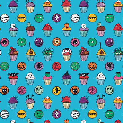 Cookies and Cupcakes childrens books illustration pattern design