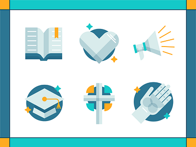 Custom School Icons branding design graphic design icon illustration