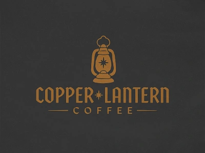 Copper Lantern Coffee brand branding coffee copper design drink handmade illustration lantern lettering logo star type typography wordmark