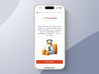 Finvesto - Onboarding Screens fintech mobile design product design ui ux