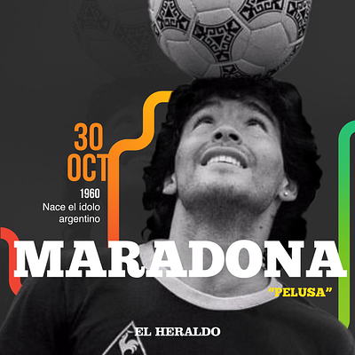 Infografía Maradona para EH design graphic design inphographic vector vector illustration