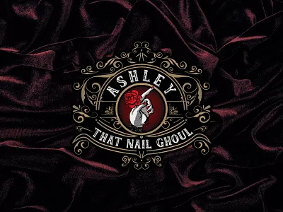 That Nail Ghoul- Logo adobe badge branding design designer goth graphic design halloween icon illustration logo nail tech vector victorian