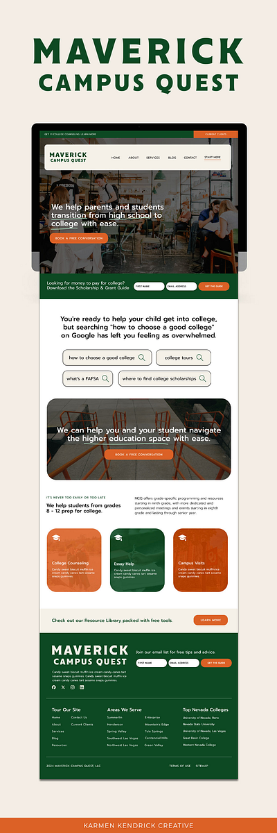 Maverick Campus Quest Website Design branding logo web design wordpress