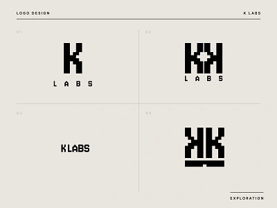 K Labs - Logo Exploration art graphic design logo logo exploration minimallogo monochrome personal branding ui