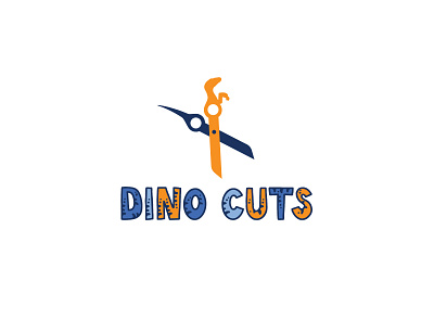 Dino Cuts- Logo adobe branding children design designer dino dinosaurs graphic design haircut icon illustration kids logo minimalism vector