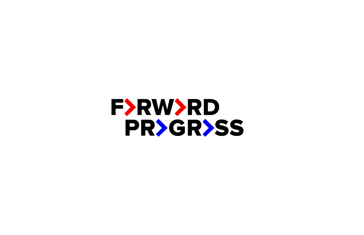 Forward Progress — Branding animation arrow blue branding logo minimalist motion graphics non profit red wordmark