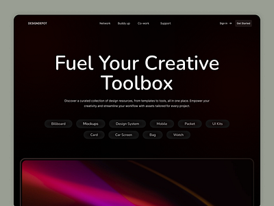 DesignDepot- Website design home page landing page ui ui kit uiux website