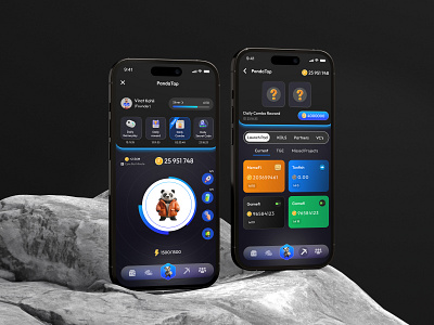 PandaTap App Ui Design crypto app mining app mining mobile app design mobile app design modern mobile app modern mobile app ui playful mobile app playful mobile ui