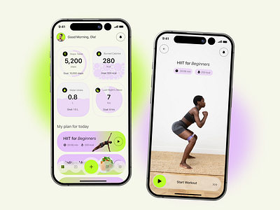 🌱 Health & Fitness App Design app design dailyprogress fitness app health app ui design ux design