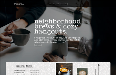 The Little Coffee Shop | Day 01 30 days of web design 30daywebdesignchallenge brand identity branding hero section home page homepage landing page landingpage ui ui design web design