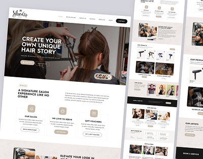 Hair Salon Website Landing Page beauty care website beauty product beauty product website beauty spa website beauty stylist cosmetics website hair expert website hair salon hair salon app hair salon landing page hair salon website hair style website hair stylist website minimal website salon website skin care website website landing page website ui ux website uiux design woman salon