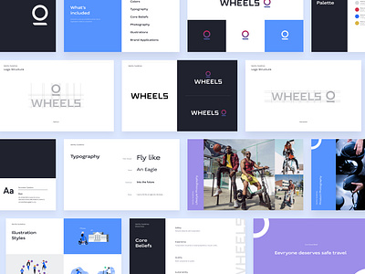 Wheels | Brand Development bike brand branding car design drive identity illustration logo map micromobility people scooter transportation typography ui web