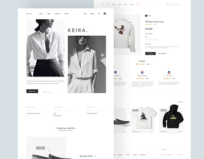 E-Commerce Website, KEIRA. branding ui