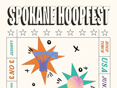 Spokane Hoopfest Social Identity Designs basketball branding design identity event design logo design sports