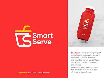 Smart Serve Juice Brand Logo Design brand identity branding fast food logo food and drink food branding food packaging fruit logo graphic design icon identity design juice logo logo logo design logomark logotype minimalist logo restaurant restaurant branding typography vector