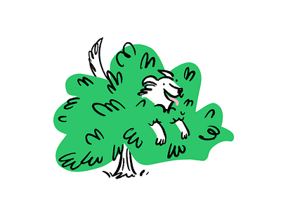 *Disappears in bushes* 🌳🐶🌳 bush design dog doodle funny illo illustration lol sketch