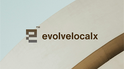 Evolvelocalx - Branding brand brand design branding design e e logo figma graphic design logo logo work minimalistic logo mockup shape