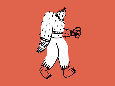 Sweater weather 🧣 big foot design doodle funny illo illustration lol sketch sweater yeti