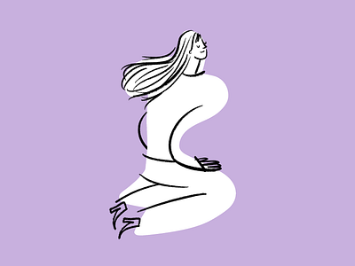 Easy breezy 🌬️ design doodle easy breezy funny illo illustration lol sketch woman