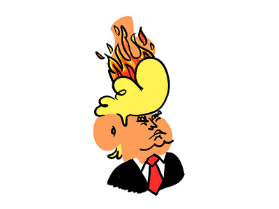 Garbage fire 🔥 design doodle dump funny illo illustration lol sketch trump