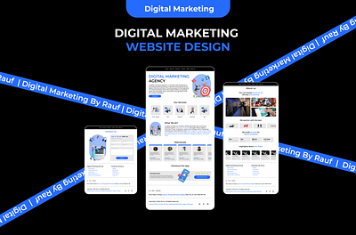 DIGITAL MARKETING WEBSITE DESIGN CASE STUDY behance branding casestudy design digitalmarketing dribbble figma graphic design illustration landingpage logo research trending uxresearch uxui website