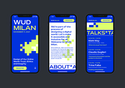 Mobile Screen - World Usability Day Milan mobile ui ui design website website design