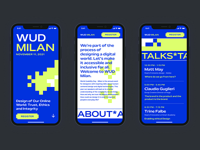 Mobile Screen - World Usability Day Milan mobile ui ui design website website design