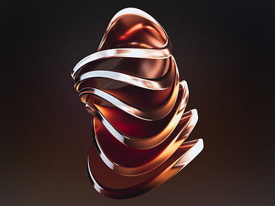 Metallic Harmony 3d art 3d illustration abstract sculpture concept curved lines digital rendering futuristic design illustration industrial aesthetic metal metal and glass effect metallic harmony minimalist illustration modern art modern illustration obstract orange and silver piece of metal