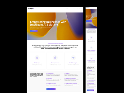 Curexai ai ai design ai website branding design layout typography ui ux website website design