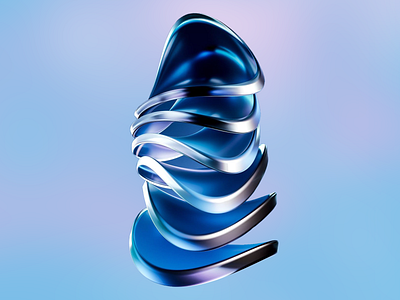 A piece of metal design illustration metal obstraction spiral