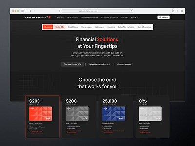 RE-design BankOfAmerica Landing page bankhomepage bankofamericalanding banner creative creditcardlanding financialbankui graphicdesign homepage landingpage login newversionoflandeingpage pagelogin solutionforui ui uiux userinterface userresearch ux webdesign webpage