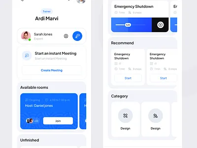 Educational AR APP app ar augmented reality education and training product design ui design video call